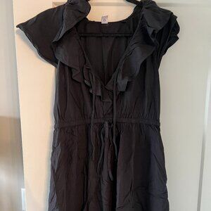 Old Navy Black Ruffle Mini Dress Size M